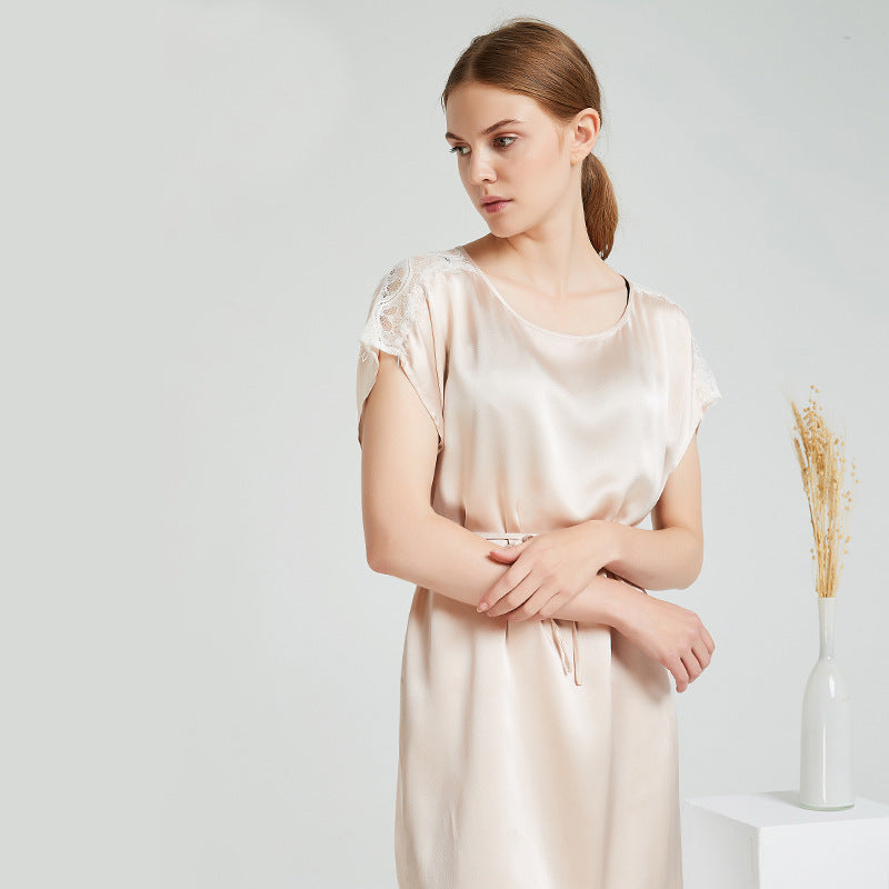 100% mulberry silk pajama dress