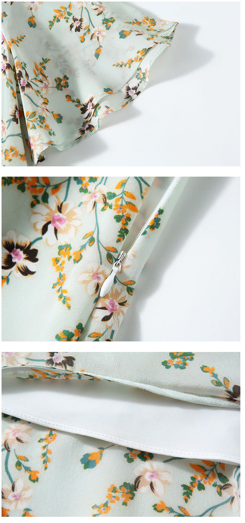 Mulberry silk floral dress