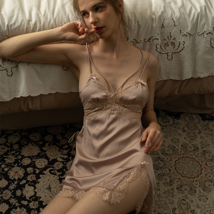 Lace suspender nightgown