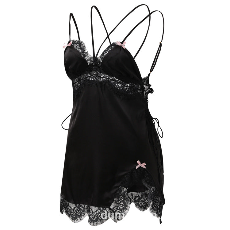 Lace suspender nightgown