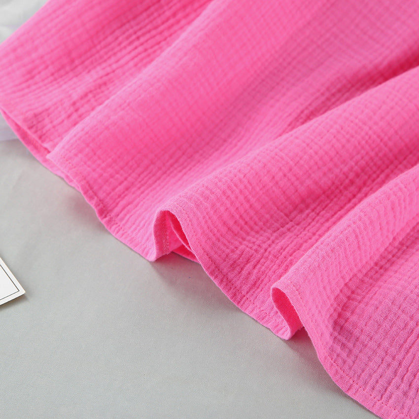 Cotton solid color home wear