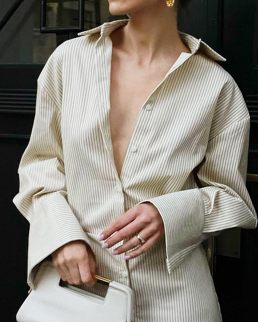 Striped long sleeved shirt