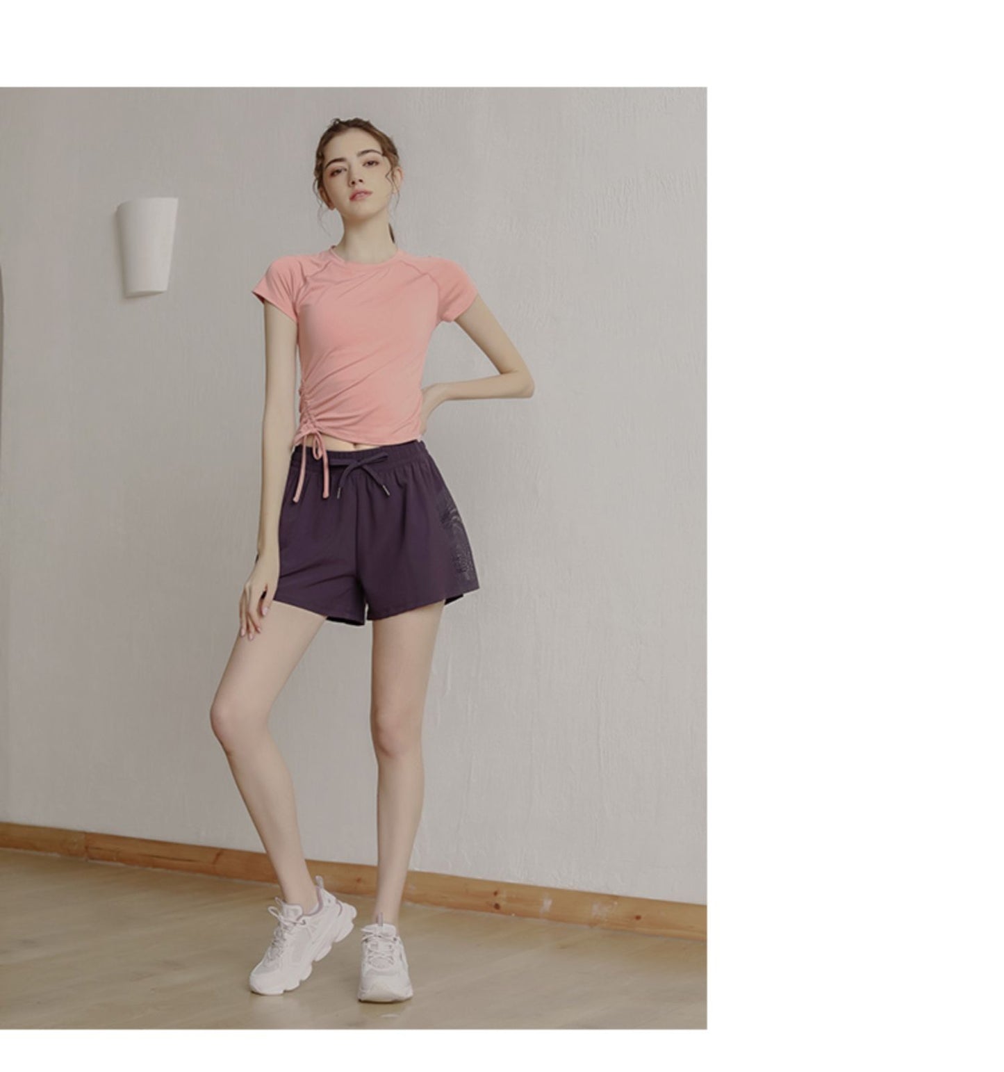 Short yoga t-shirt top