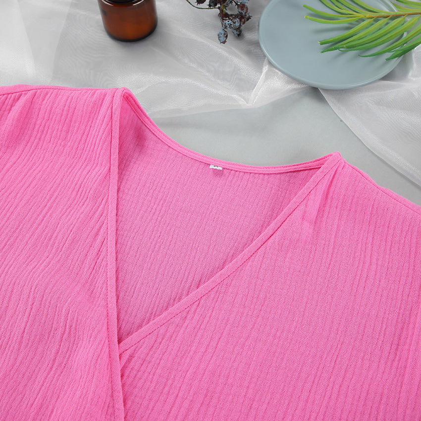 Cotton solid color home wear