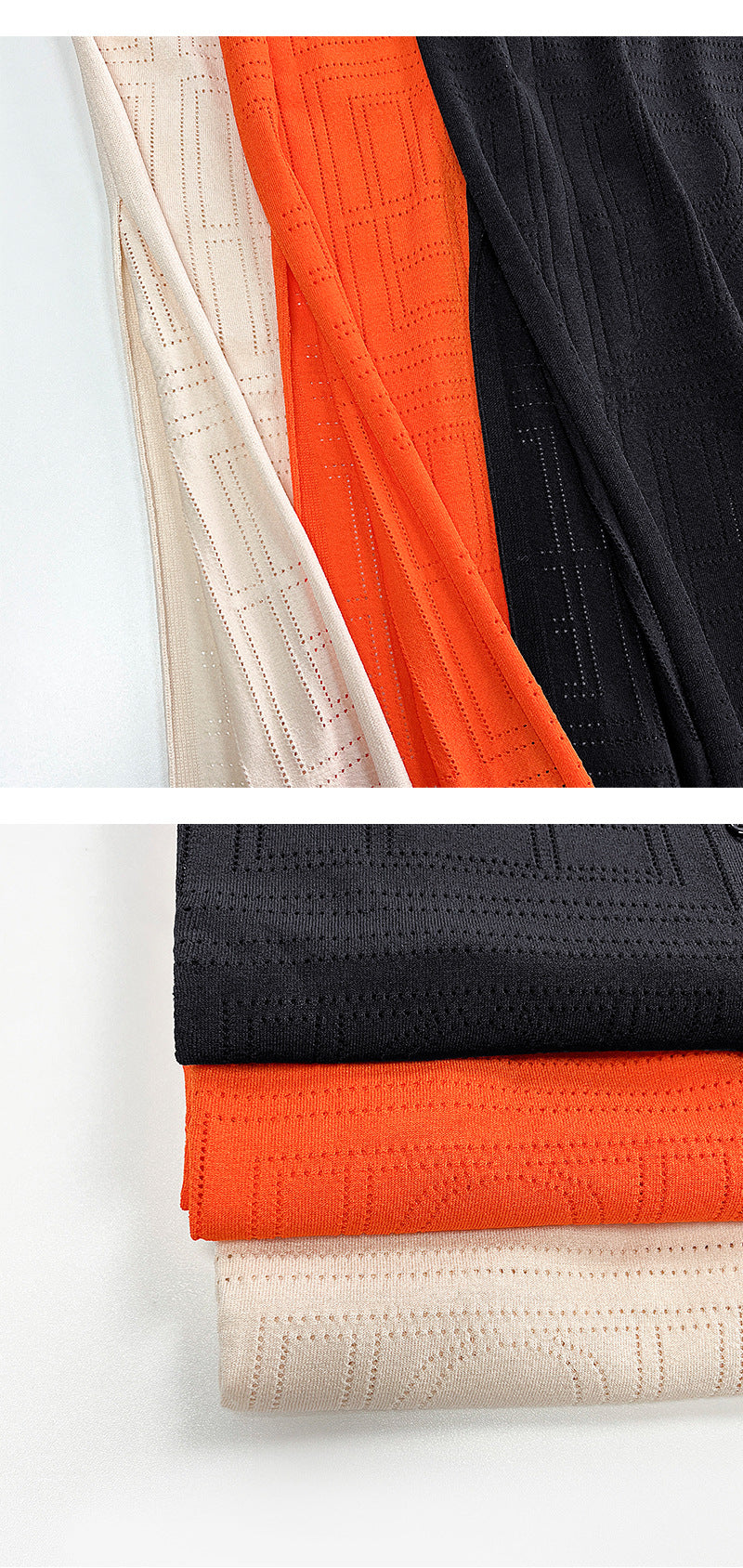 Needle plain stretch dress