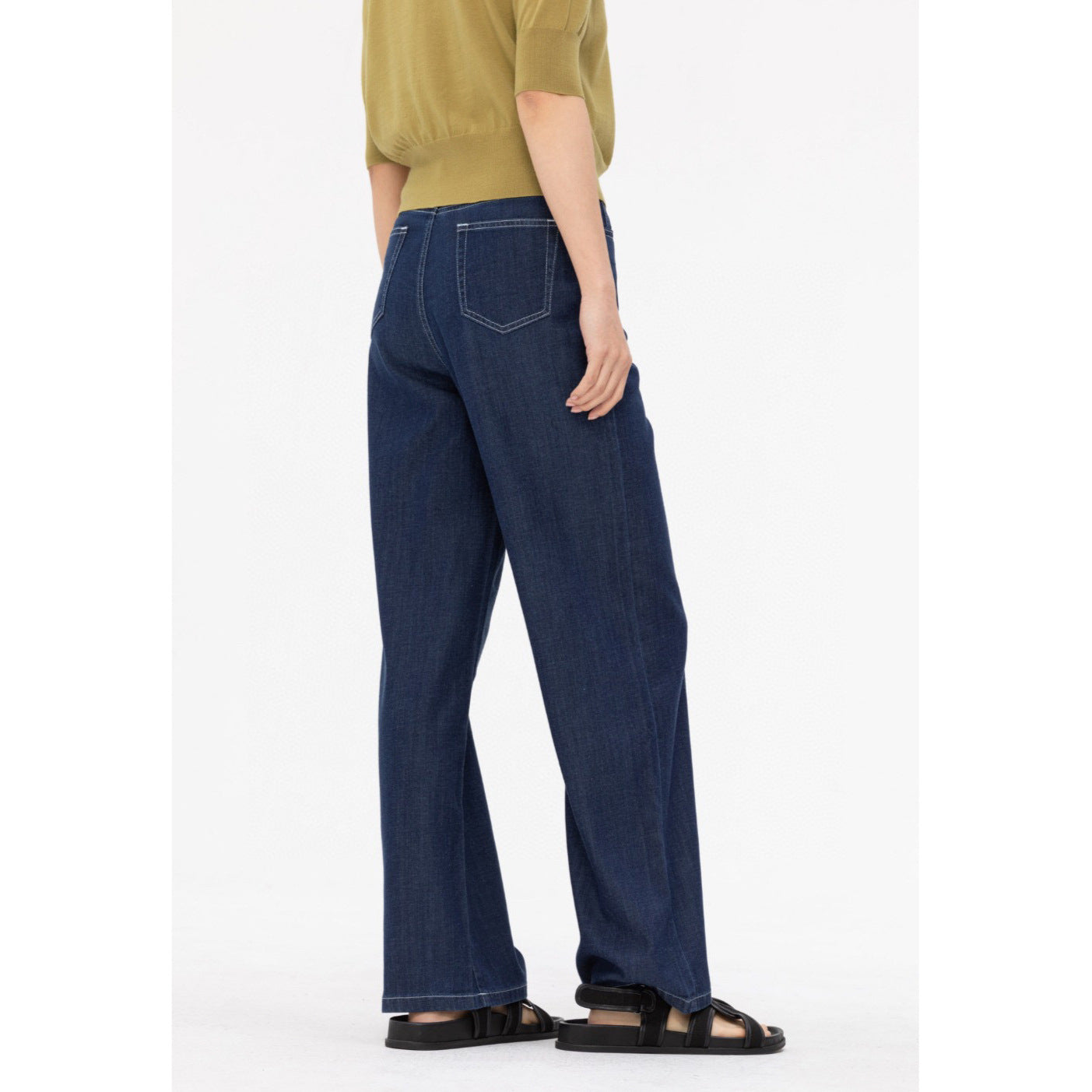 Silk cotton thin denim jeans