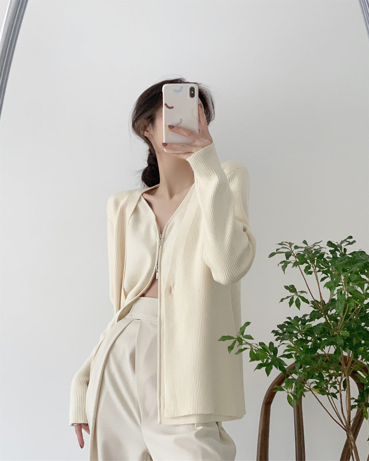 Thickened knitwear jacket