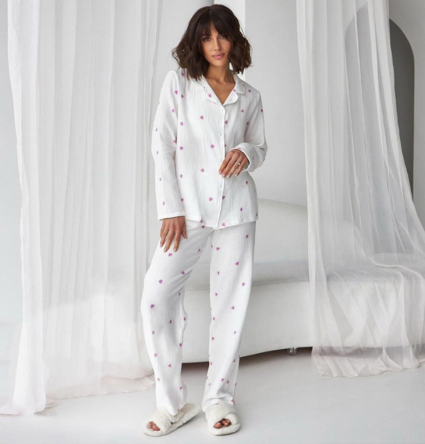 Printed pure cotton pajama suit