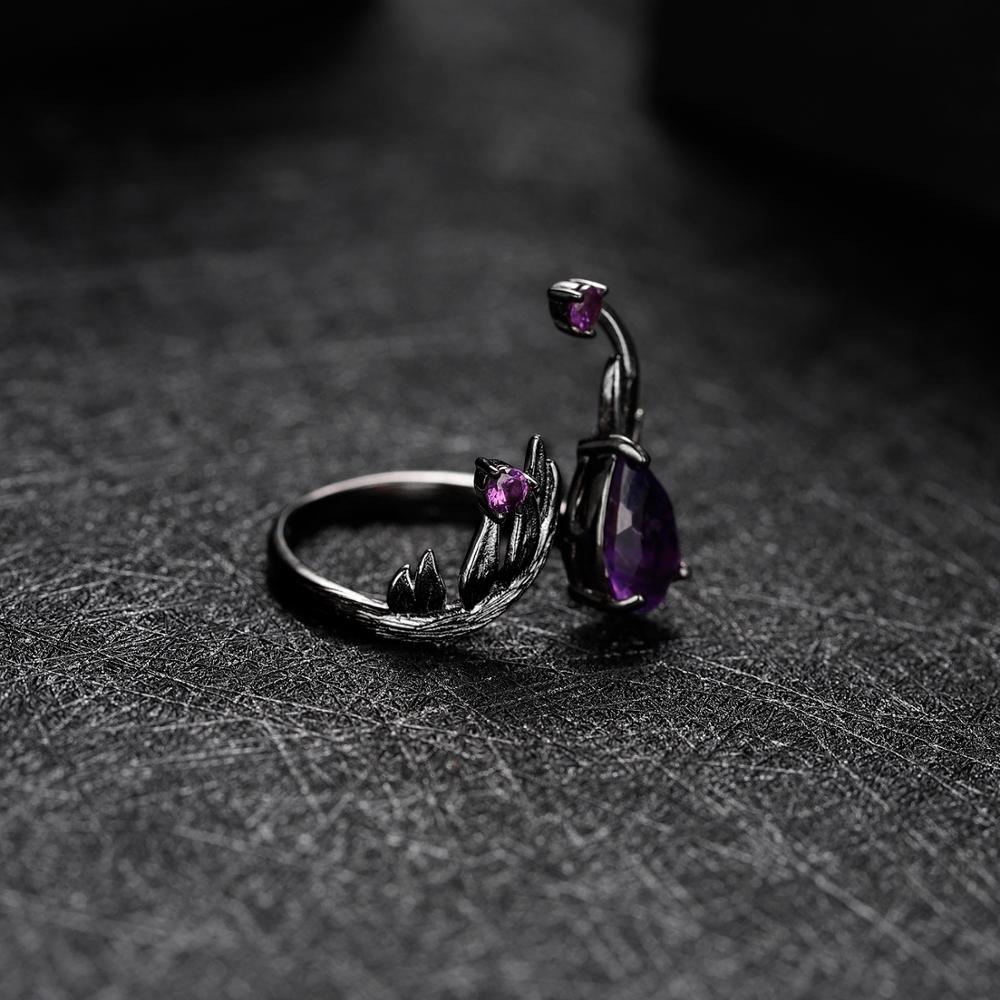Natural amethyst ring