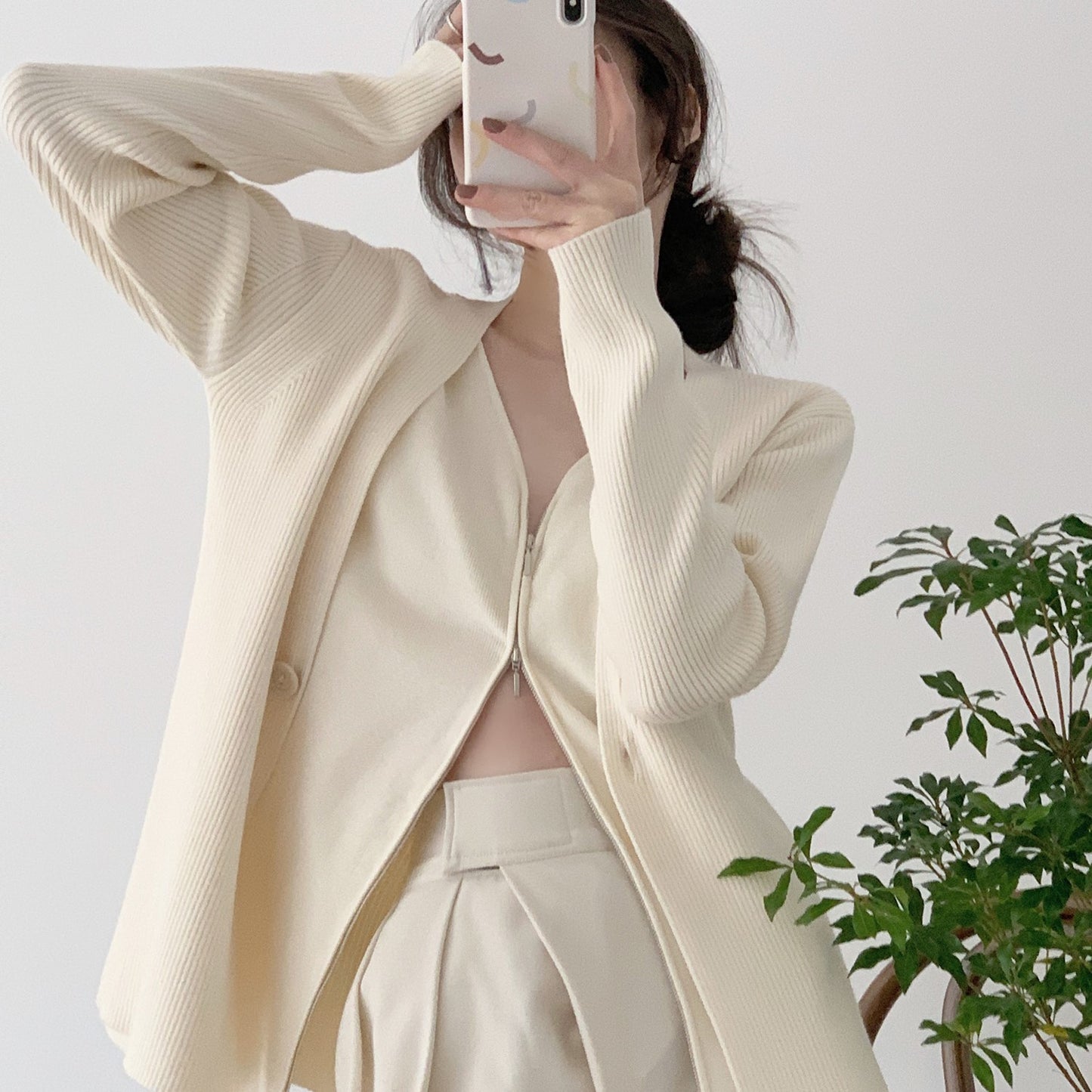 Thickened knitwear jacket