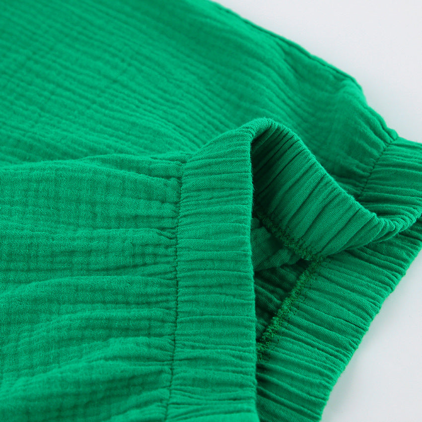 Cotton drawstring suit