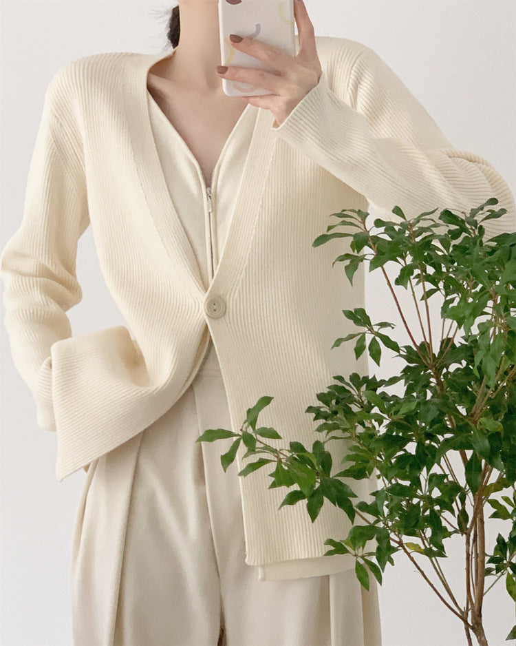 Thickened knitwear jacket