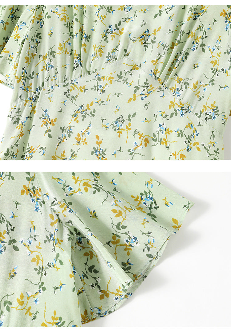 Mulberry silk floral dress
