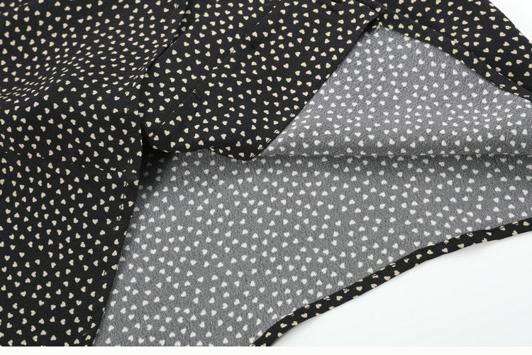 Black polka dot dress