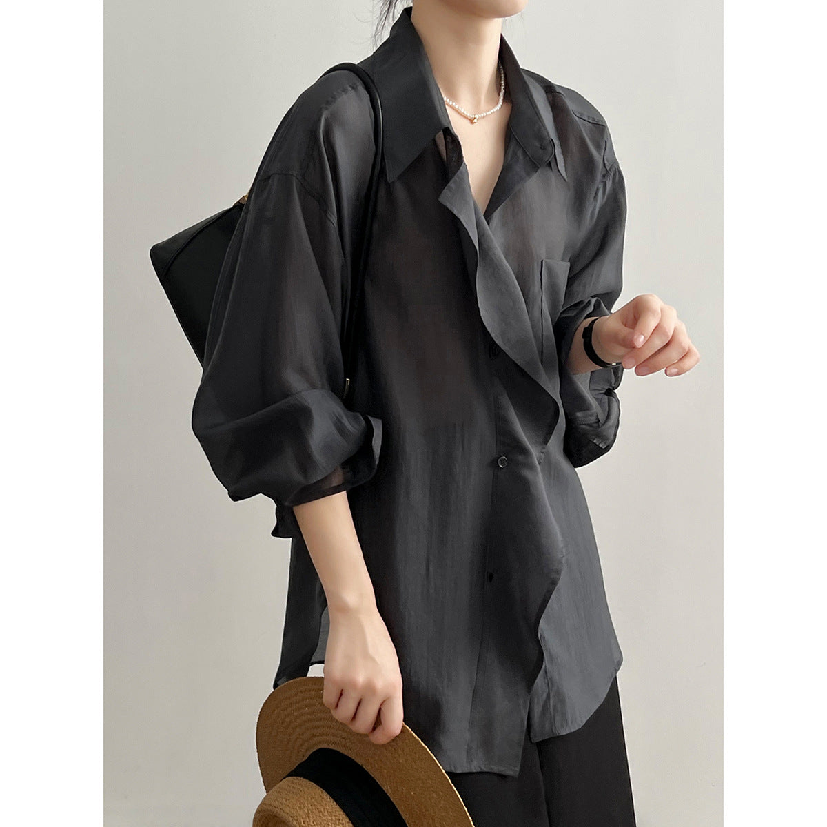 Wooden ear edge shirt