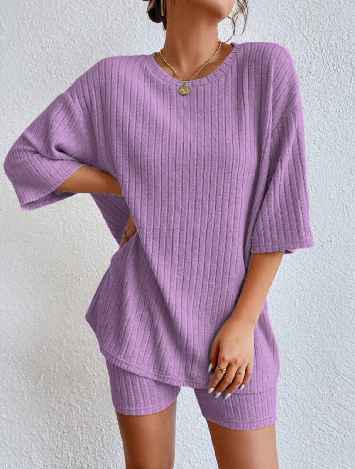 Casual loose round neck suit