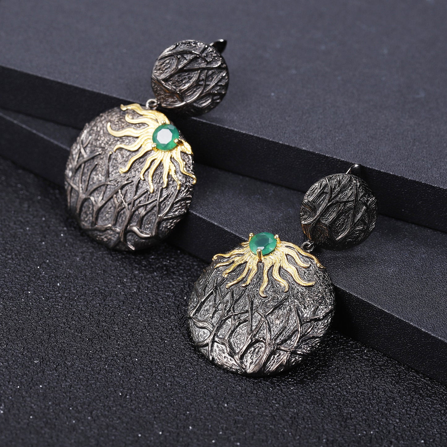 Natural crystal earrings