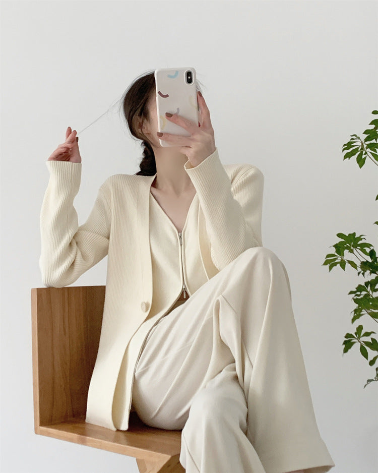 Thickened knitwear jacket