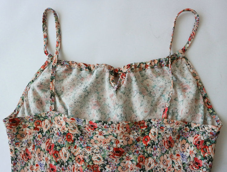 Foral suspender dress