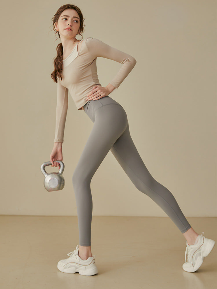 Hip lifting elastic pants
