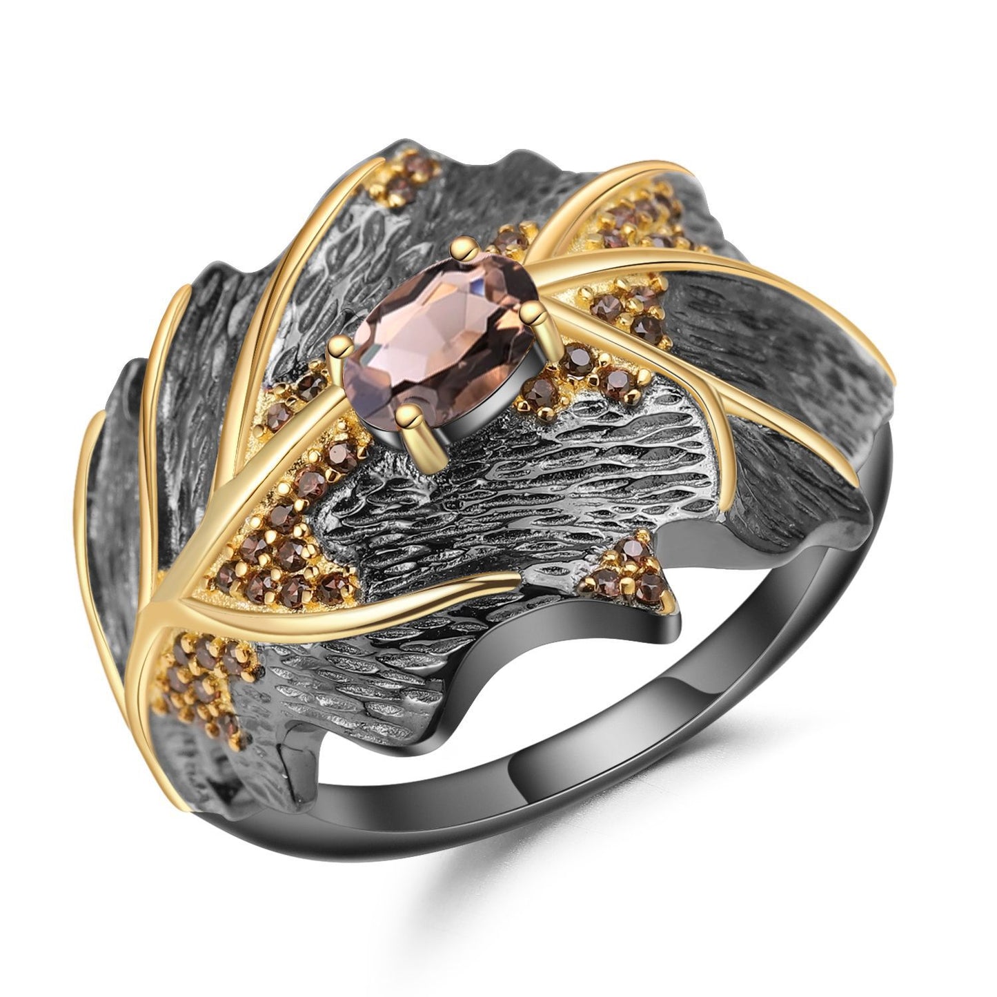 Natural colorful treasure ring