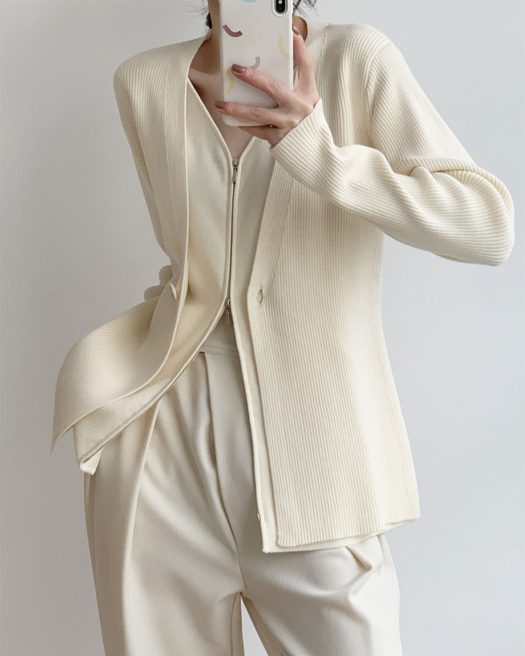 Thickened knitwear jacket