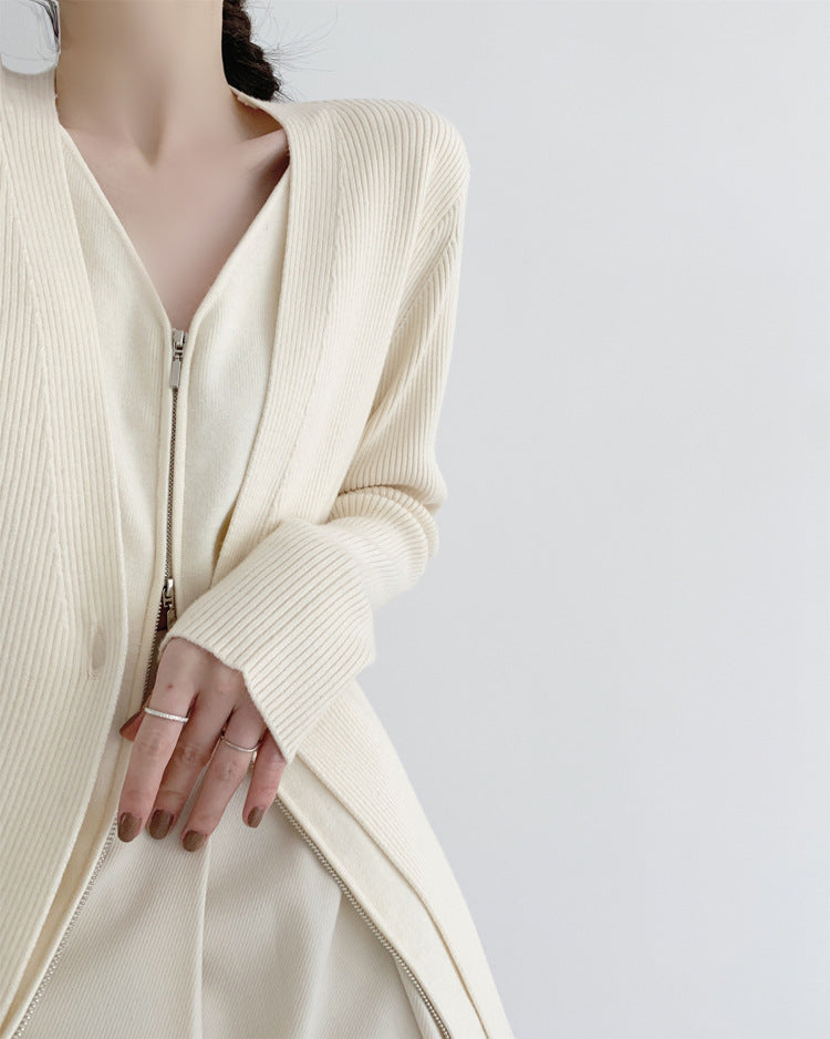 Thickened knitwear jacket