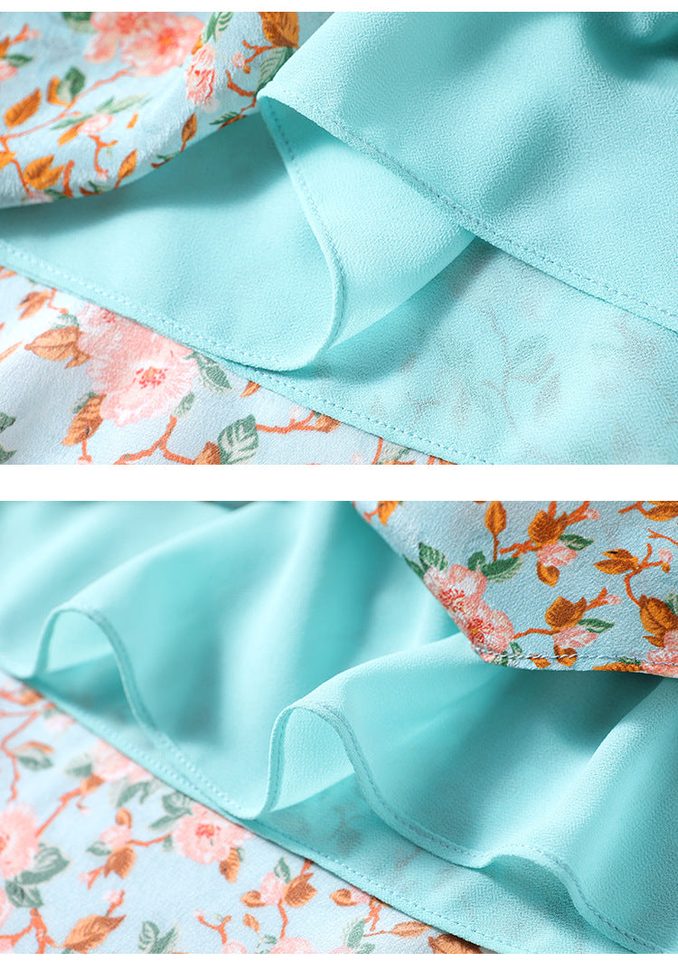Mulberry silk floral dress