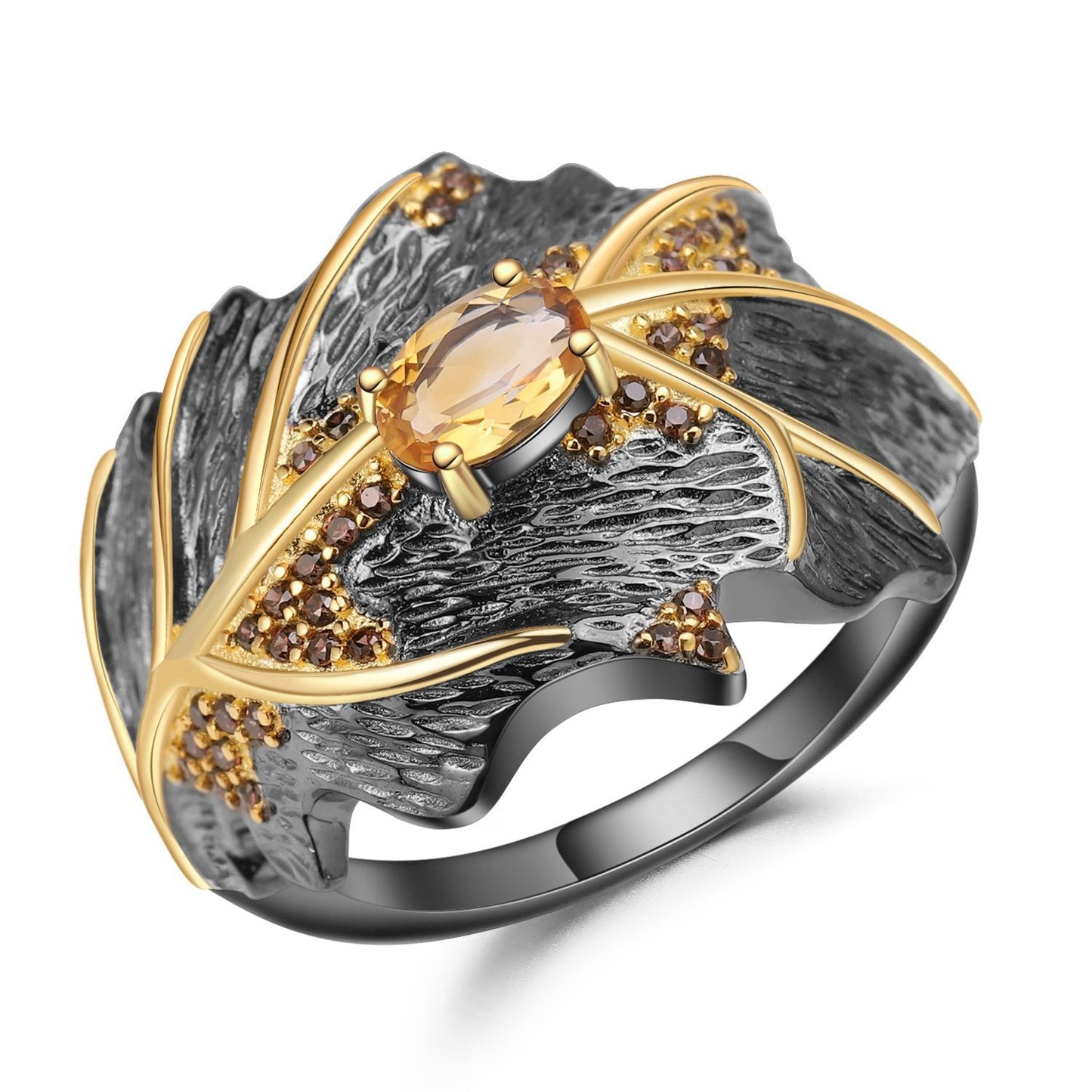 Natural colorful treasure ring