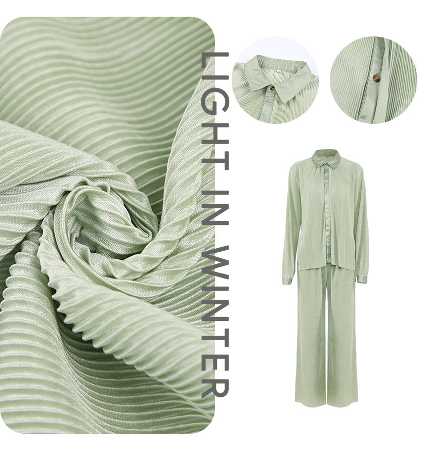 Casual loose shirt pants suit