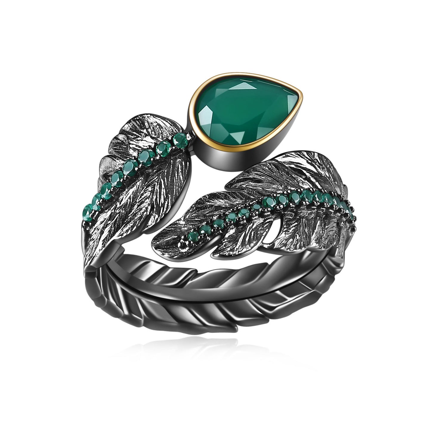 Natural crystal ring