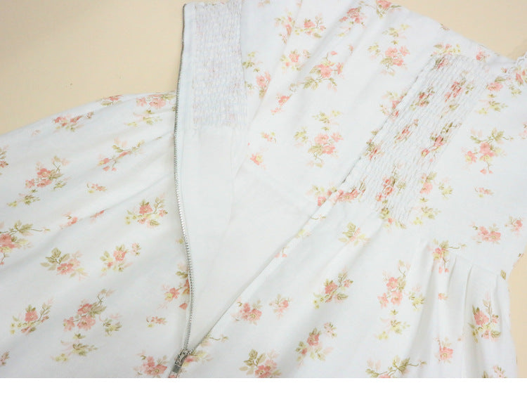 Floral suspender mid length skirt