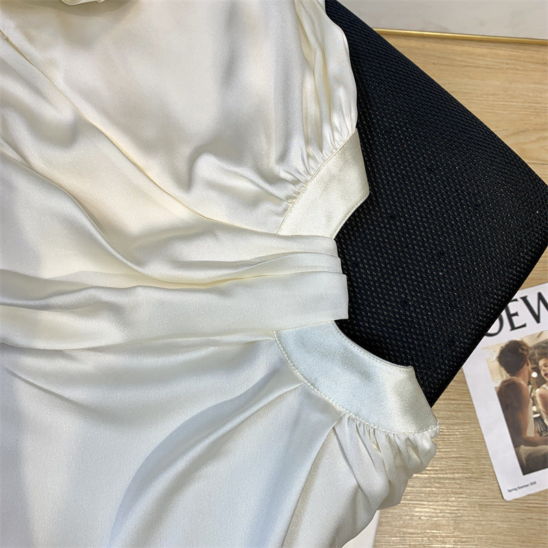 Asymmetric strap dress