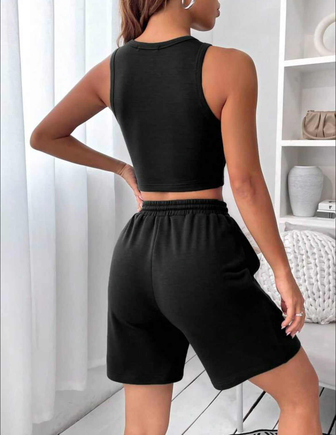 Casual shorts tank top suit