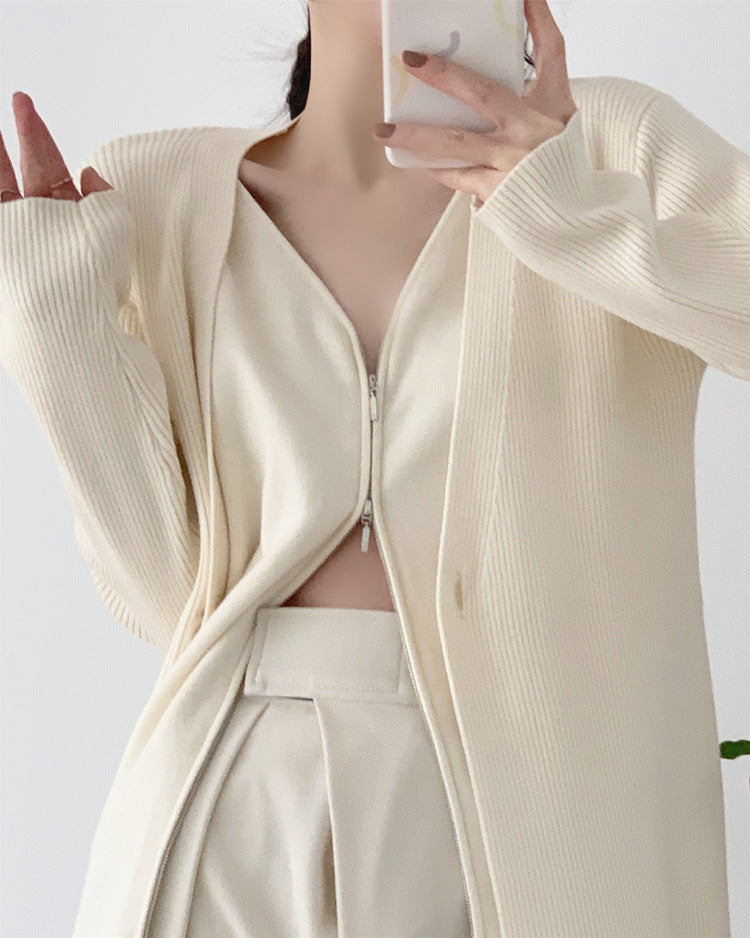 Thickened knitwear jacket