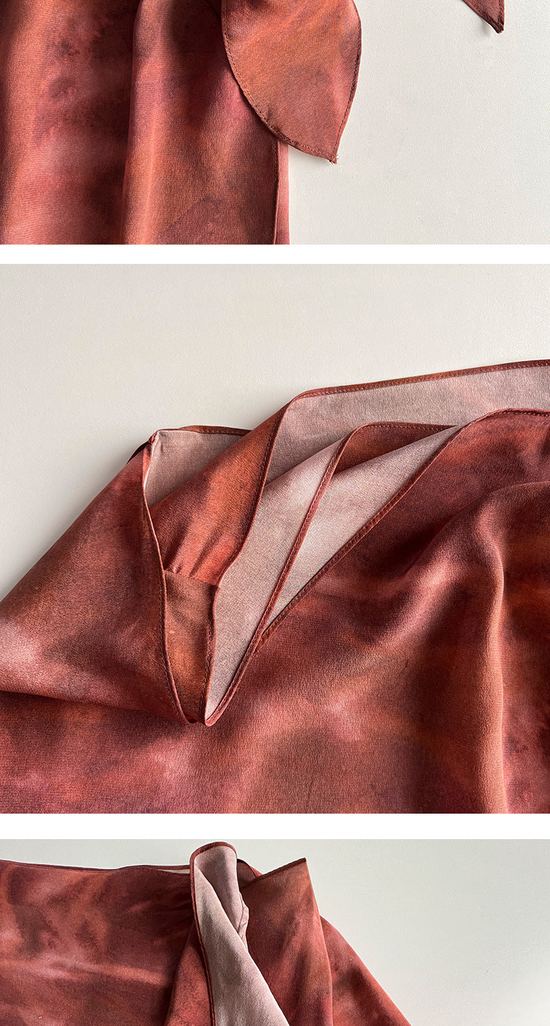 Mulberry silk printed skirt