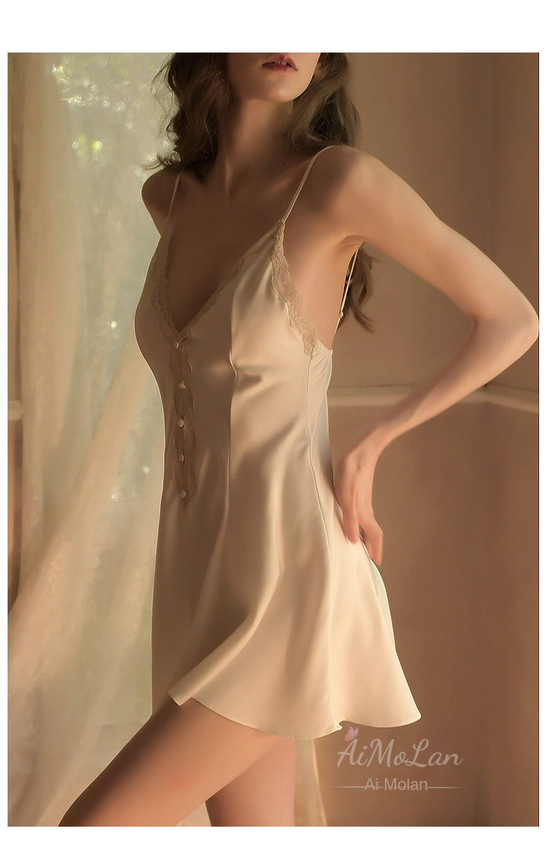 Lace suspender nightgown