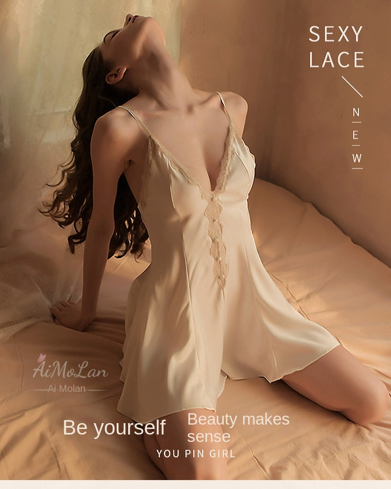 Lace suspender nightgown