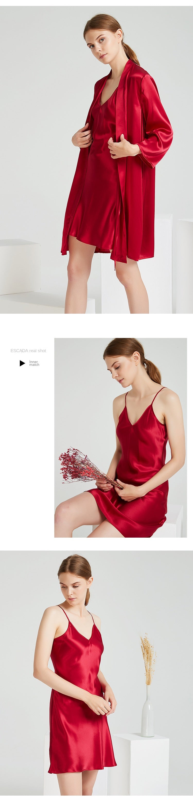 100% mulberry silk nightwear set