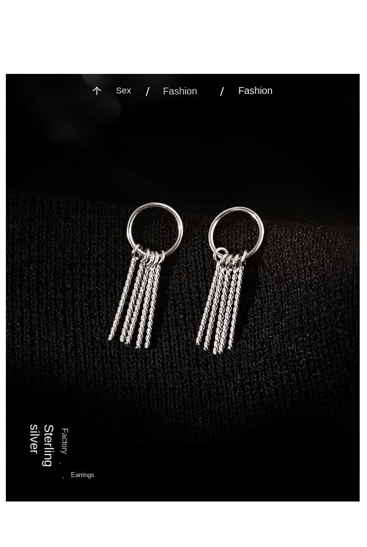 S925 silver platinum earrings