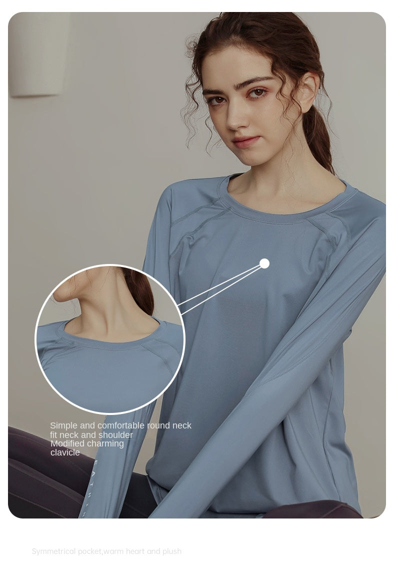 Sports yoga long sleeved top