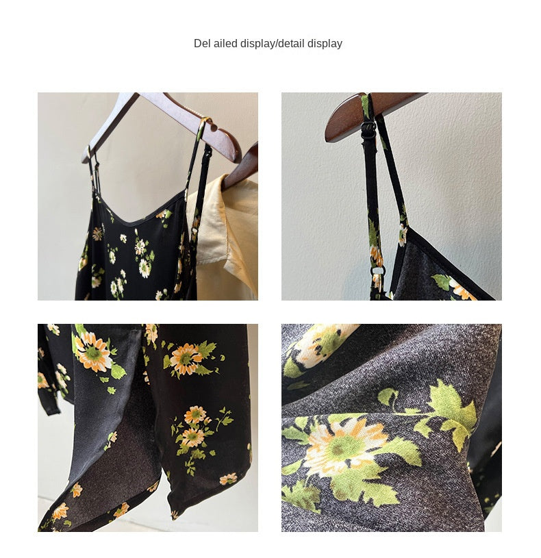 Strap printed dress