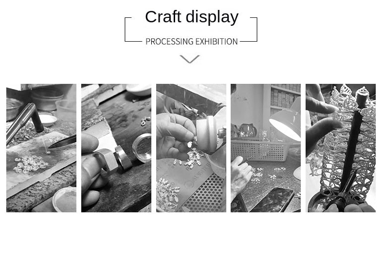 Handmade frosted silver bracelet