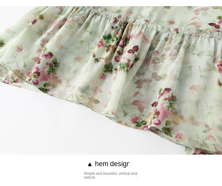 Mulberry silk floral dress