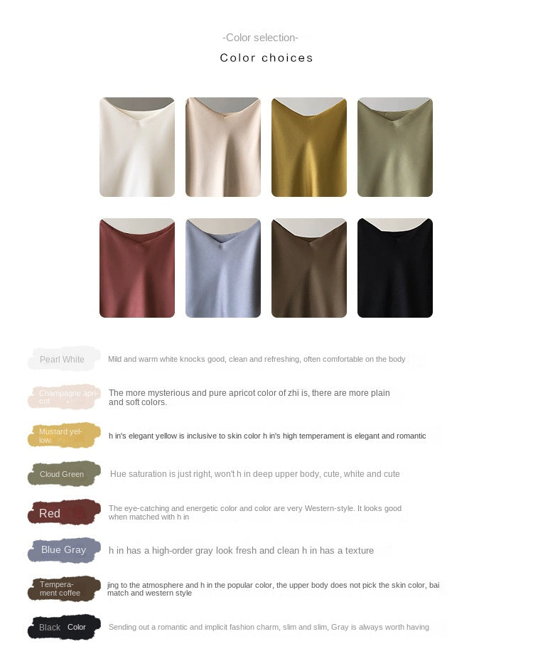 Single sided linen satin top