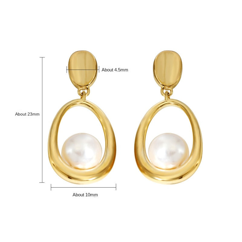 Pearl silver earrings