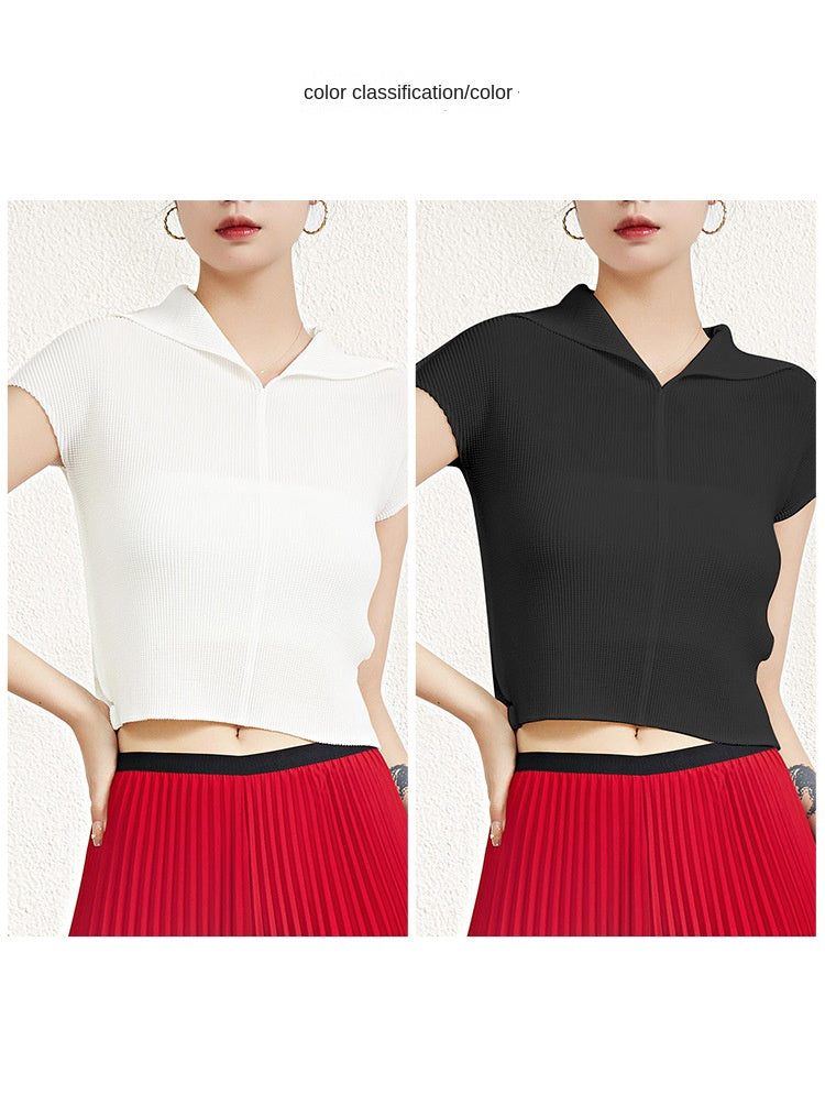 Chiffon short sleeve t-shirt