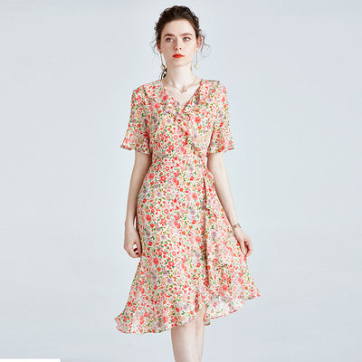 Mulberry silk floral dress