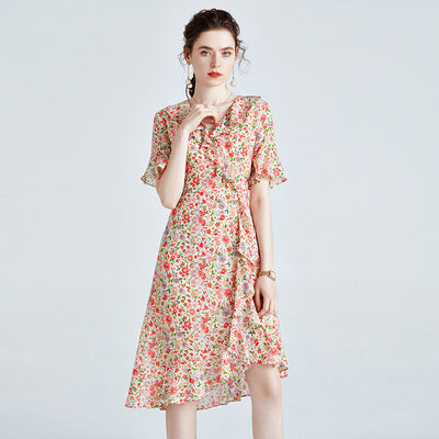 Mulberry silk floral dress