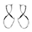 Curved silver earrings